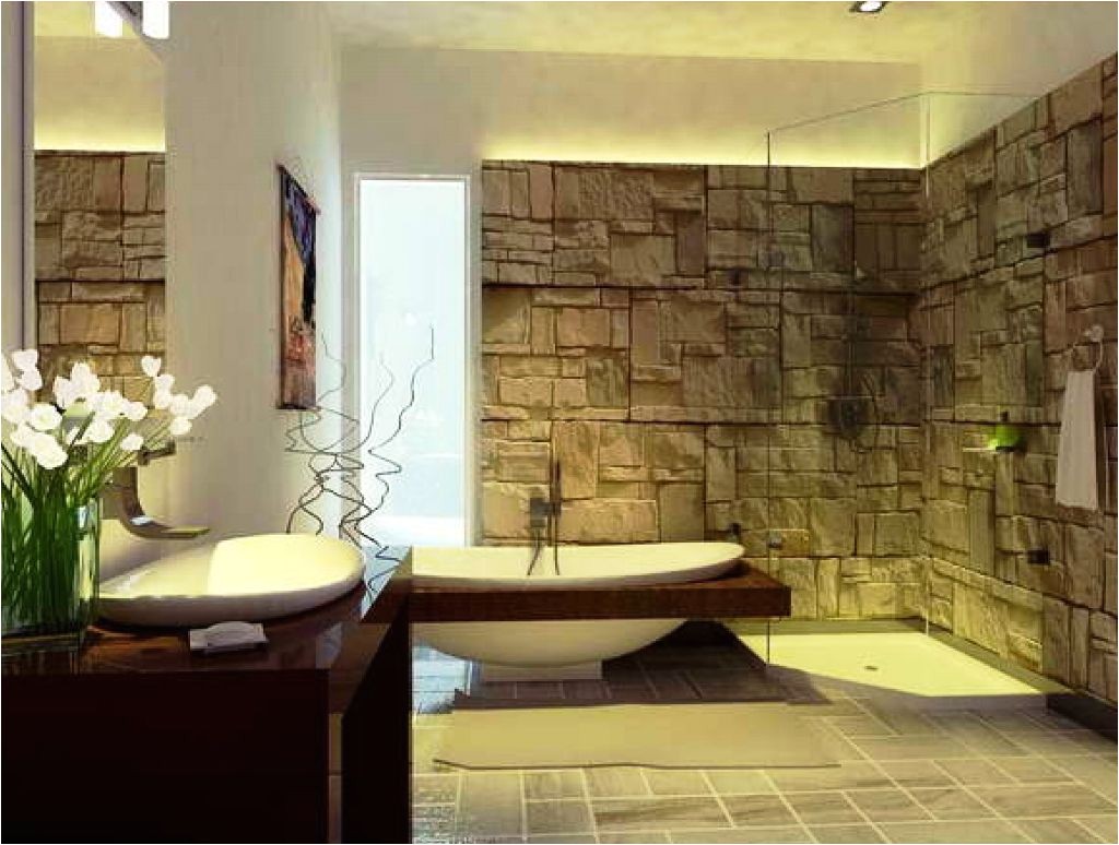 natural bathroom decorating ideas with unique style design