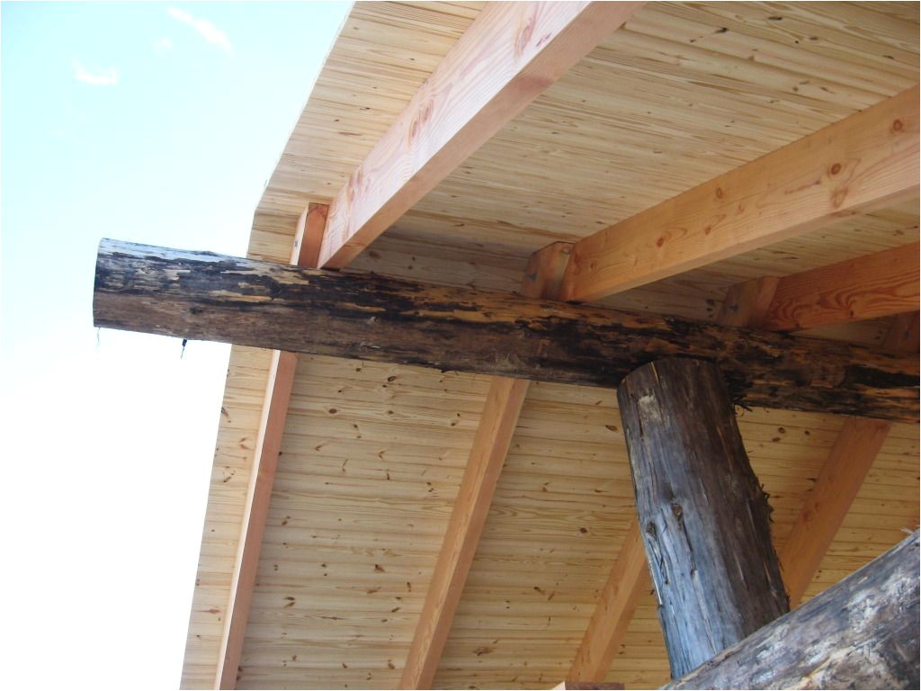 1 select 2x6 tongue and groove with pine beams