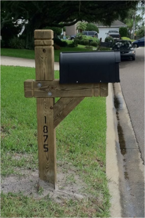 6x6 handmade single treated mailbox post