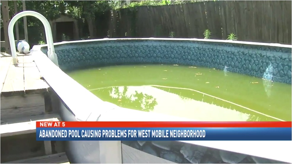 abandoned pool causing problems for west mobile neighborhood