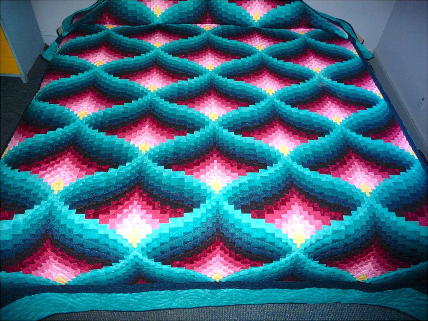 Amish Light In the Valley Quilt Pattern Amish Quilt Light In the Valley Pattern New Teal Green