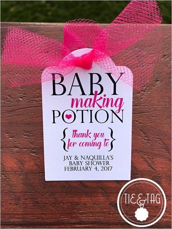 Baby Making Potion Tags Baby Making Potion Baby Shower Wine Tags Mini Wine Bottle