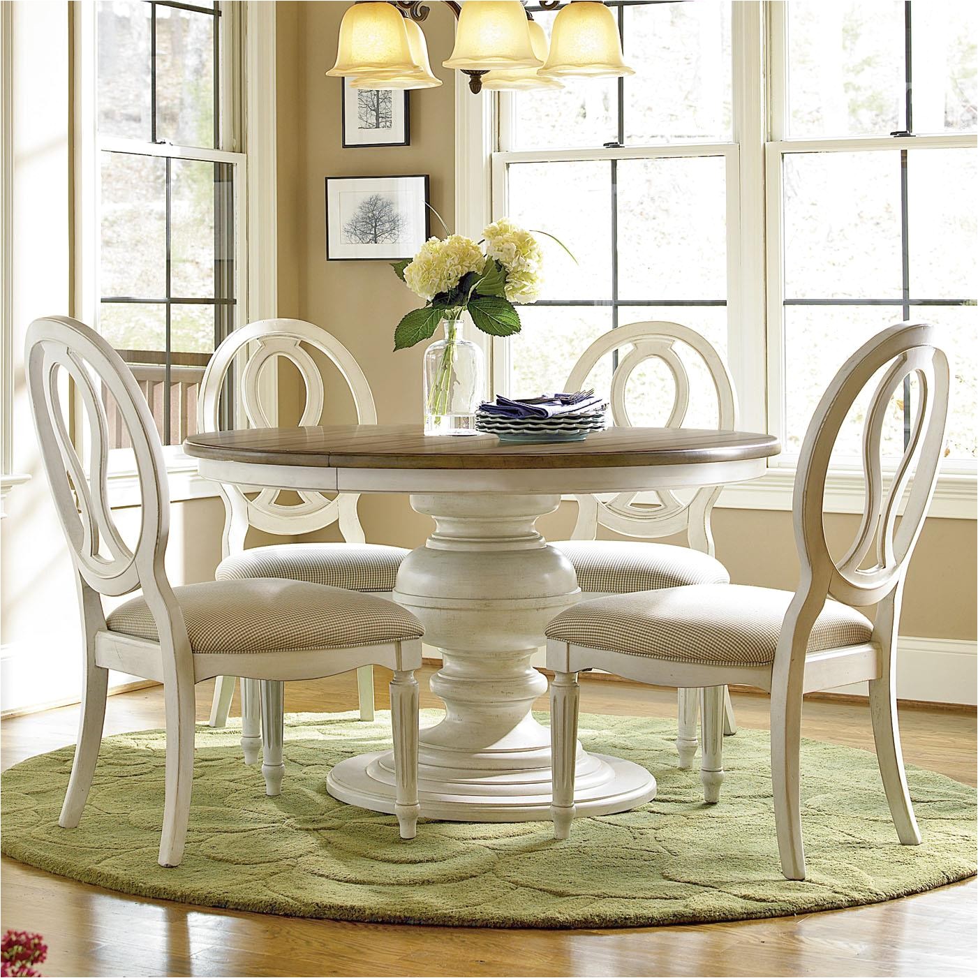 Baers Dining Room Sets Universal Summer Hill 5 Piece Dining Set with Pierced Back