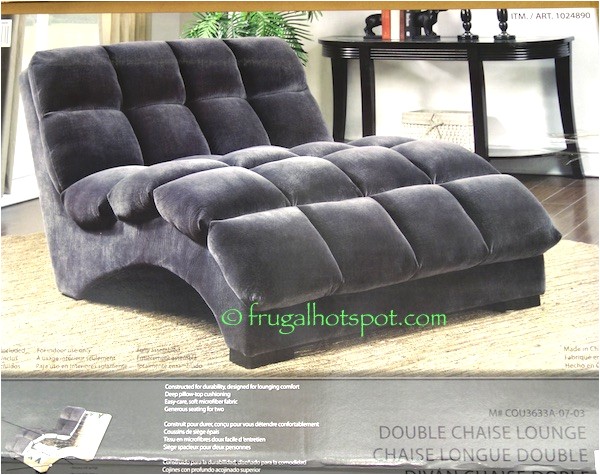 Bainbridge Double Fabric Chaise Lounge Costco Bainbridge Double Chaise Lounge 349 99 Frugal