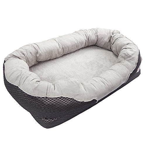 Barksbar Gray orthopedic Dog Bed Barksbar Large Gray orthopedic Dog Bed 40 X 30 Inches