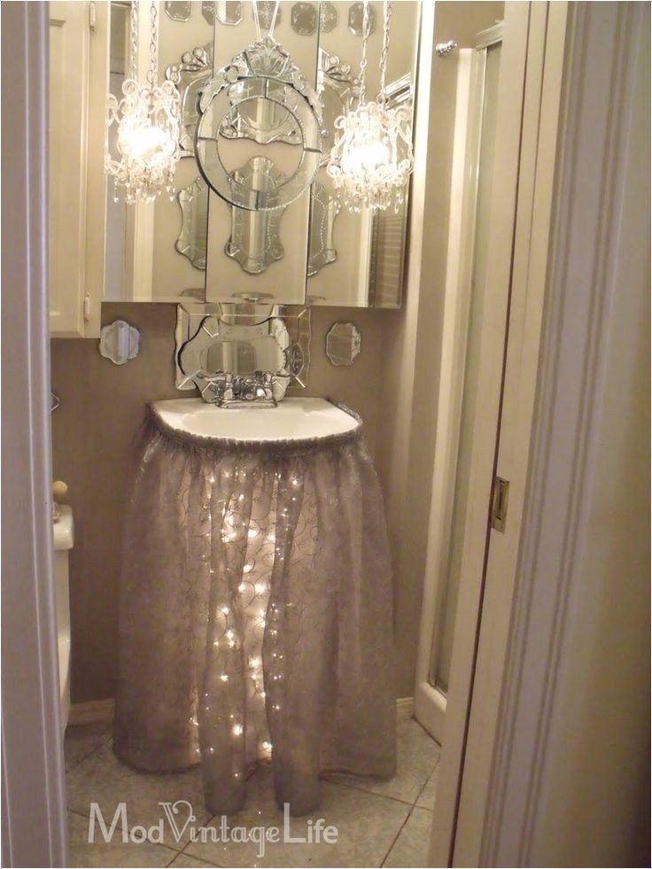 bathroom sink skirt