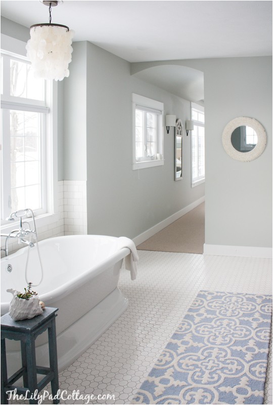 Benjamin Moore Arctic Gray Master Bathroom Decor the Lilypad Cottage