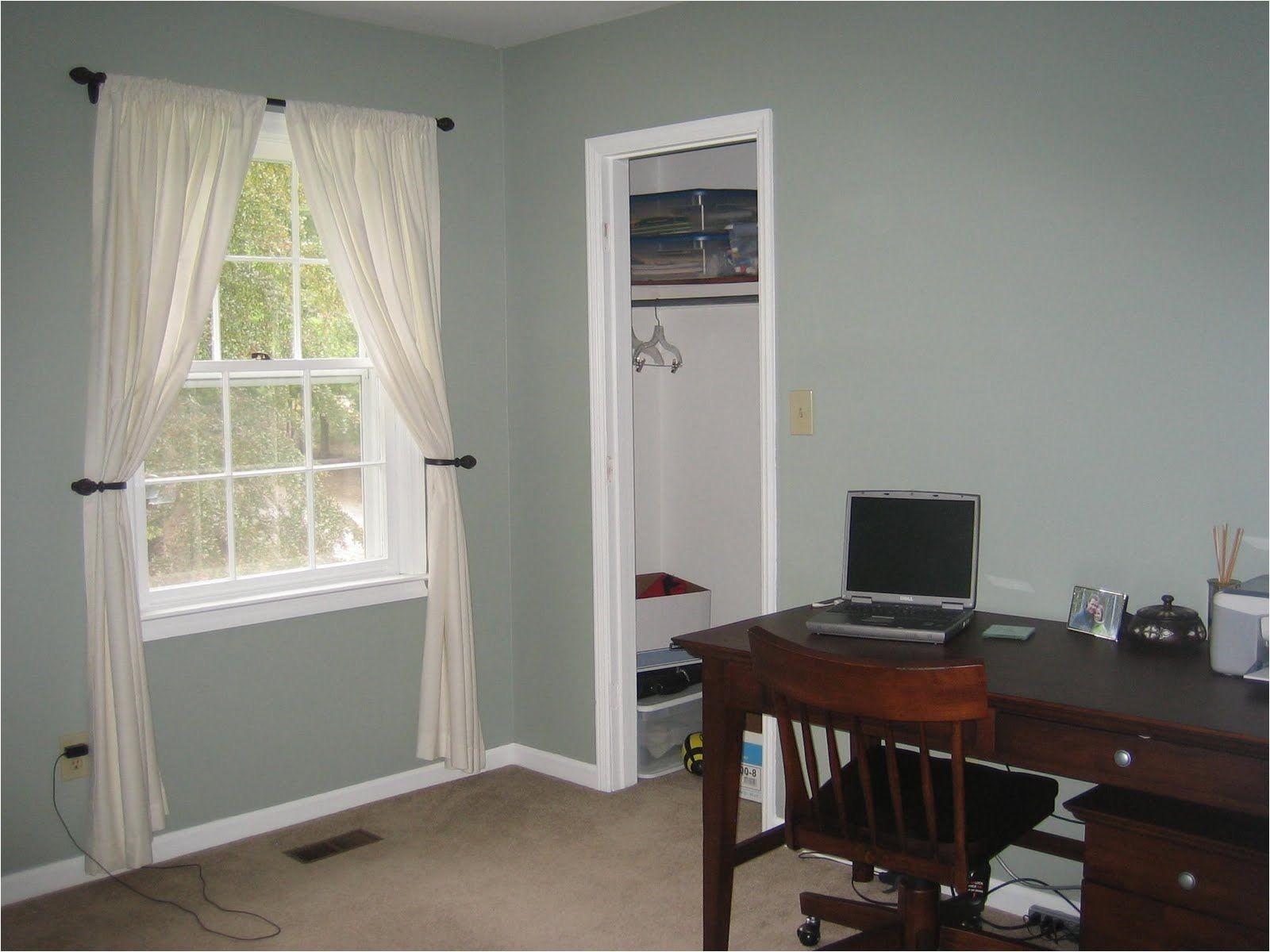 sherwin williams oyster bay changes from green to blue to grey depending on the light love it