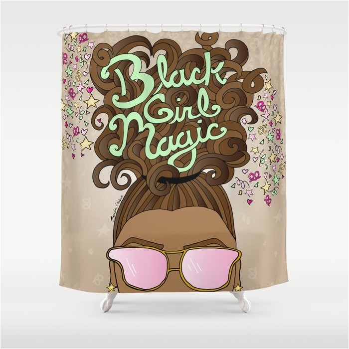 Black Girl Magic Shower Curtain Black Girl Magic Shower Curtain by Sarekaunique society6