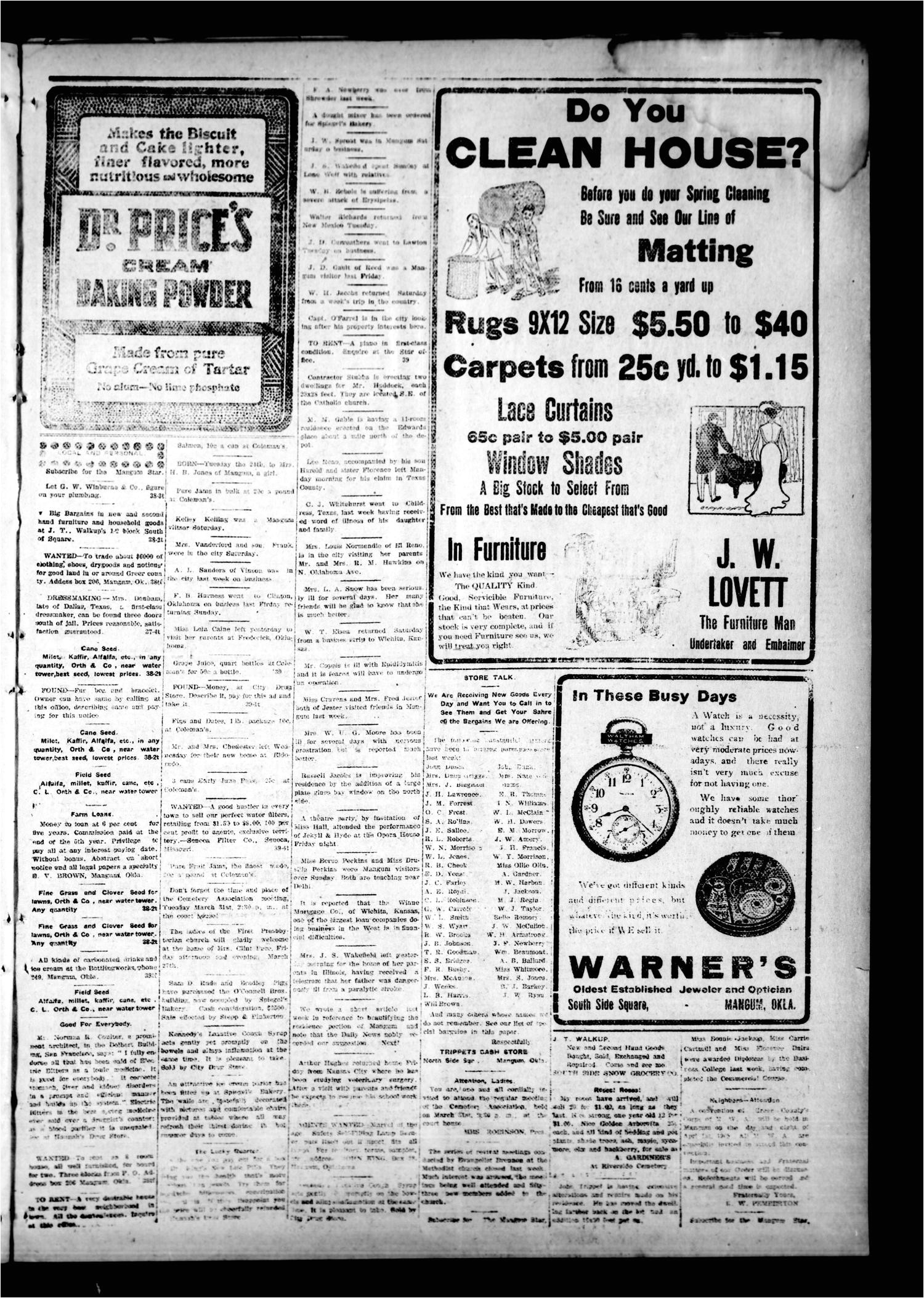 the mangum star mangum okla vol 20 no 39 ed 1 thursday march 26 1908 page 5 of 8 the gateway to oklahoma history