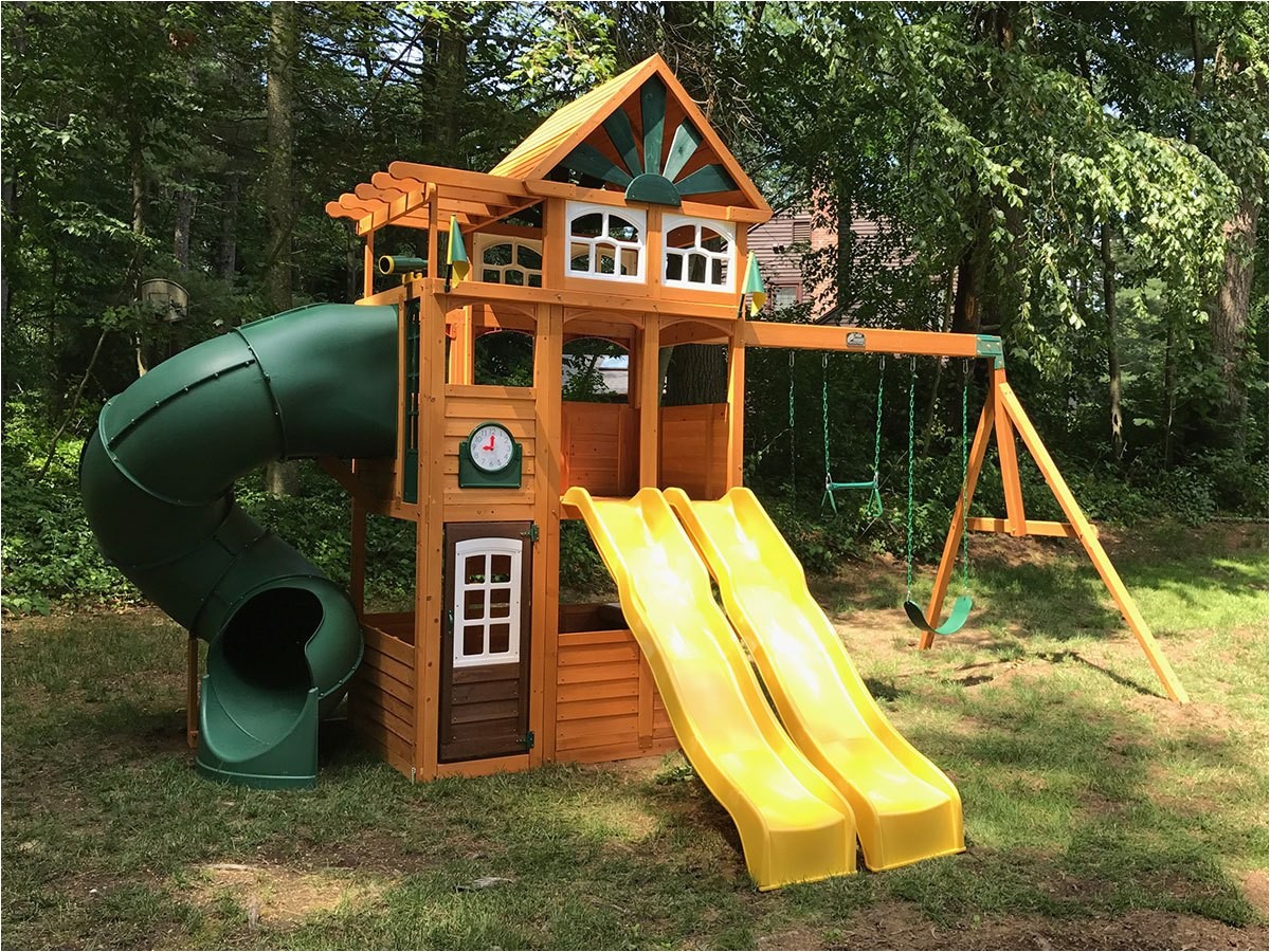 Cedar Summit Spring Valley Deluxe Playset New England Playset assembly Sudbury Ma Playset