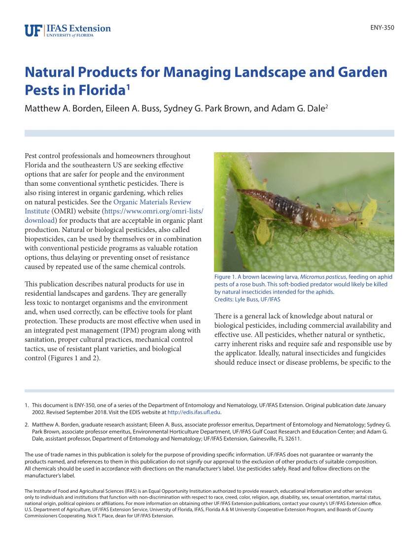 pdf natural products for managing landscape and garden pests in florida