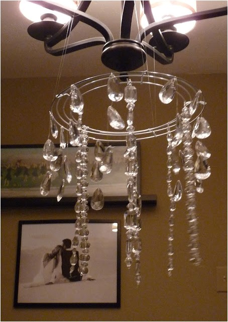 tutorial diy faux crystal chandelier