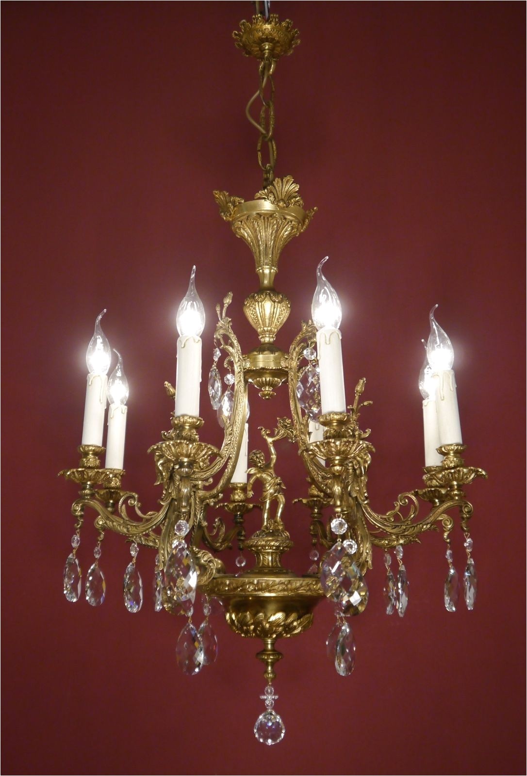 Chandelier Crystals Hobby Lobby Wow Very Beautiful Cherubs Chandelier Brass Crystal Old Vintage