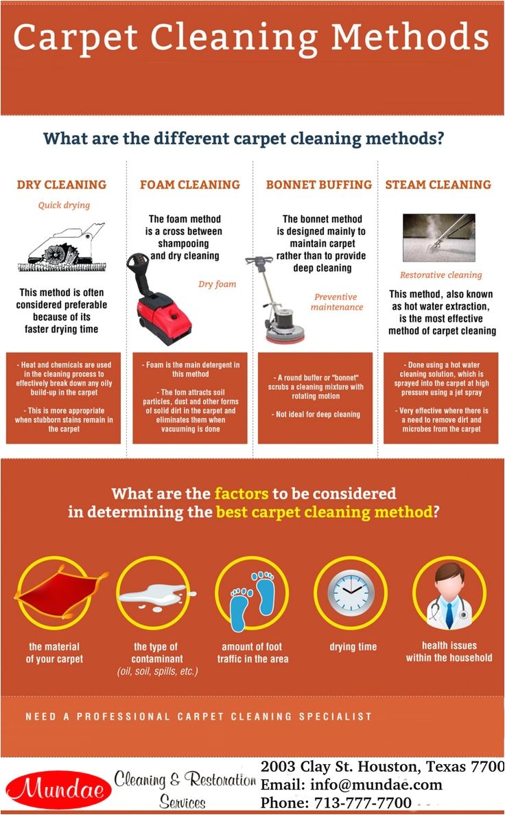 infographic on the different carpet cleaning methods what are the different carpet cleaning methods what factors are to be considered in determining the