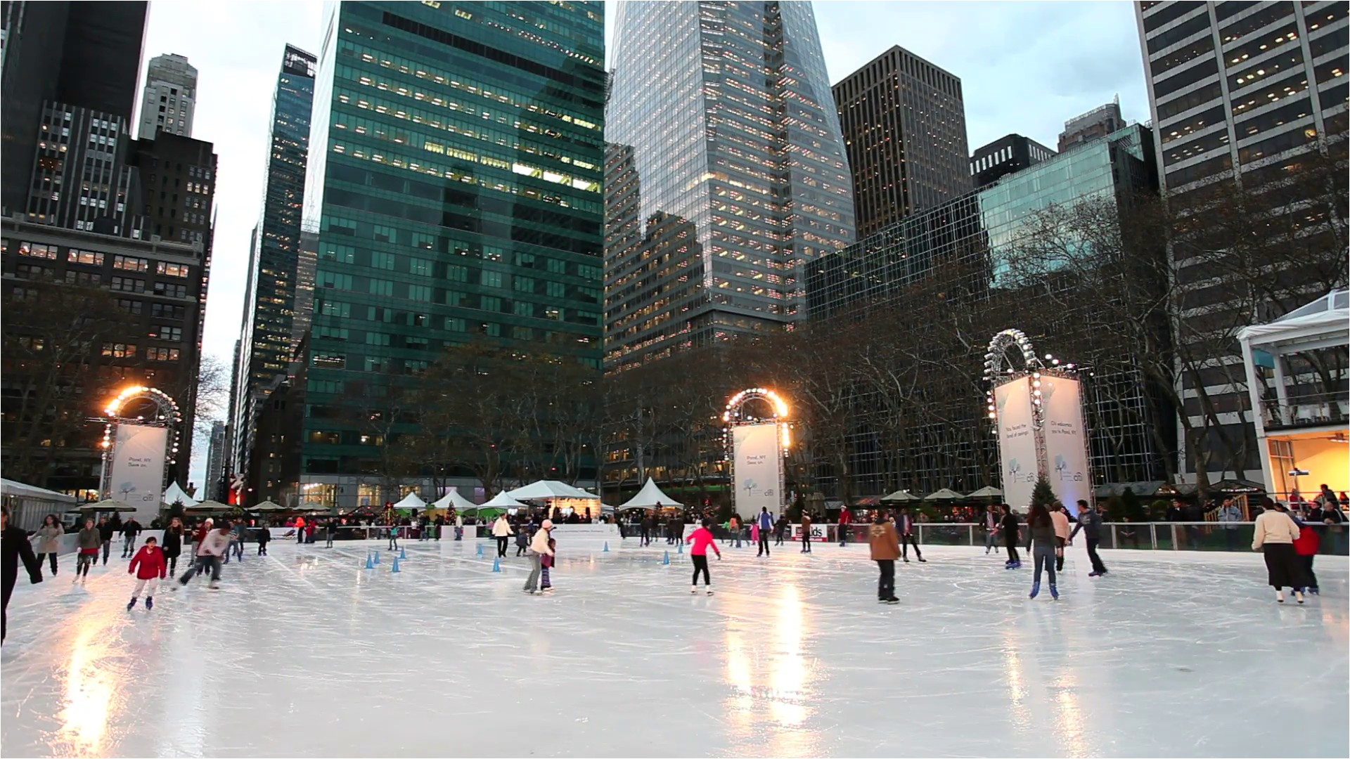 new york new york city manhattan ice skating rink in bryant park at christmas united states of america ifq25sg