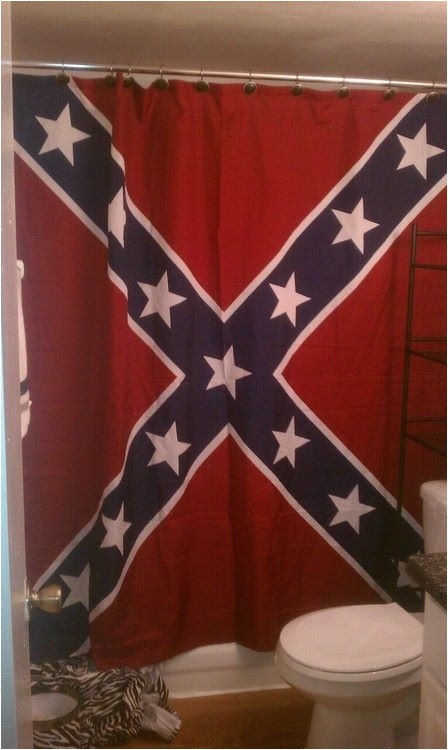 Confederate Flag Shower Curtain Confederate Rebel Battle Flag Shower Curtain 70 X 72 Inches