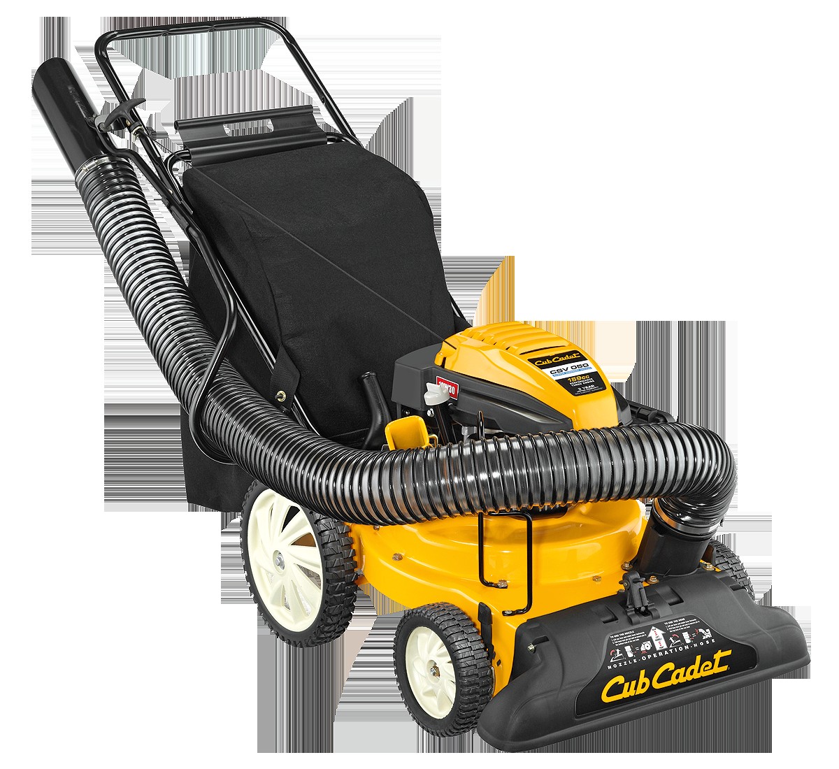 cub cadet csv 050 chippershredder yard vacuum operation guide