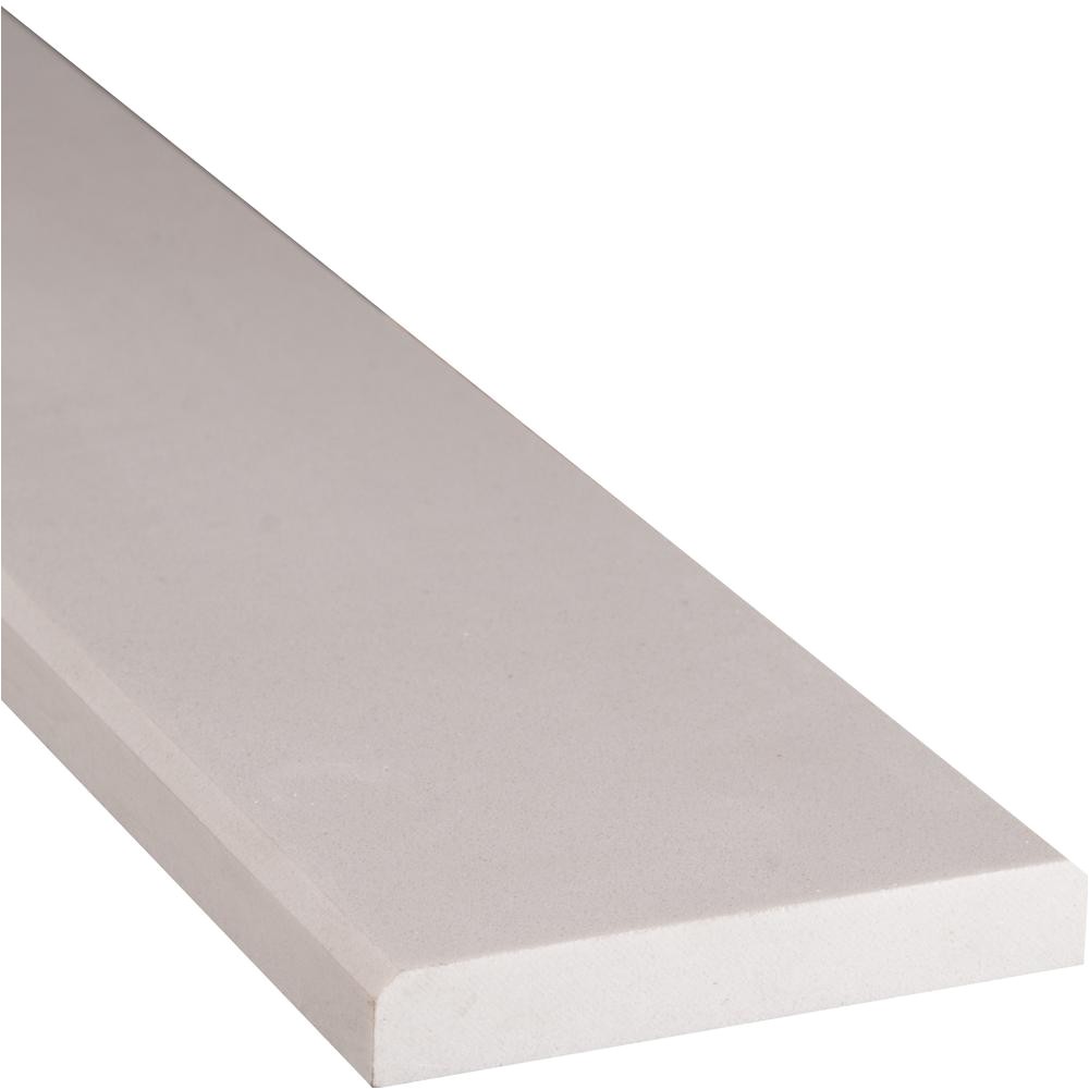 msi white double bevelled 4 in x 36 in engineered marble threshold floor and