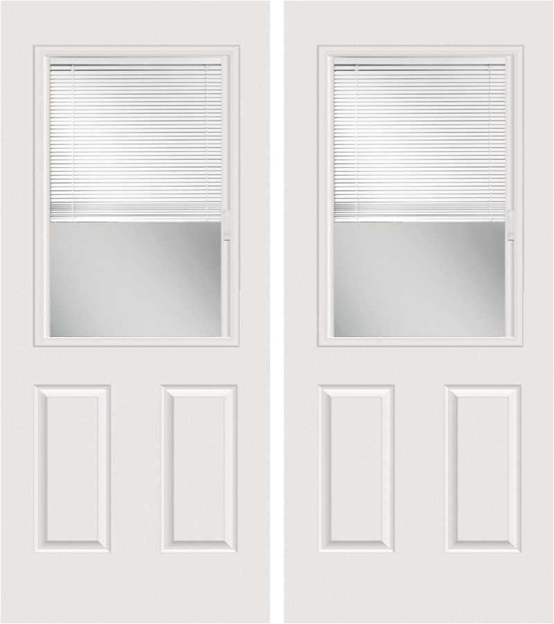 enclosed blinds odl 1 2 lite smooth fiberglass patio double door