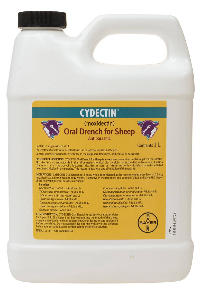 Cydectin Dosage for Goats Cydectin oral Sheep Drench Bayer Wormers Goat Sheep Farm