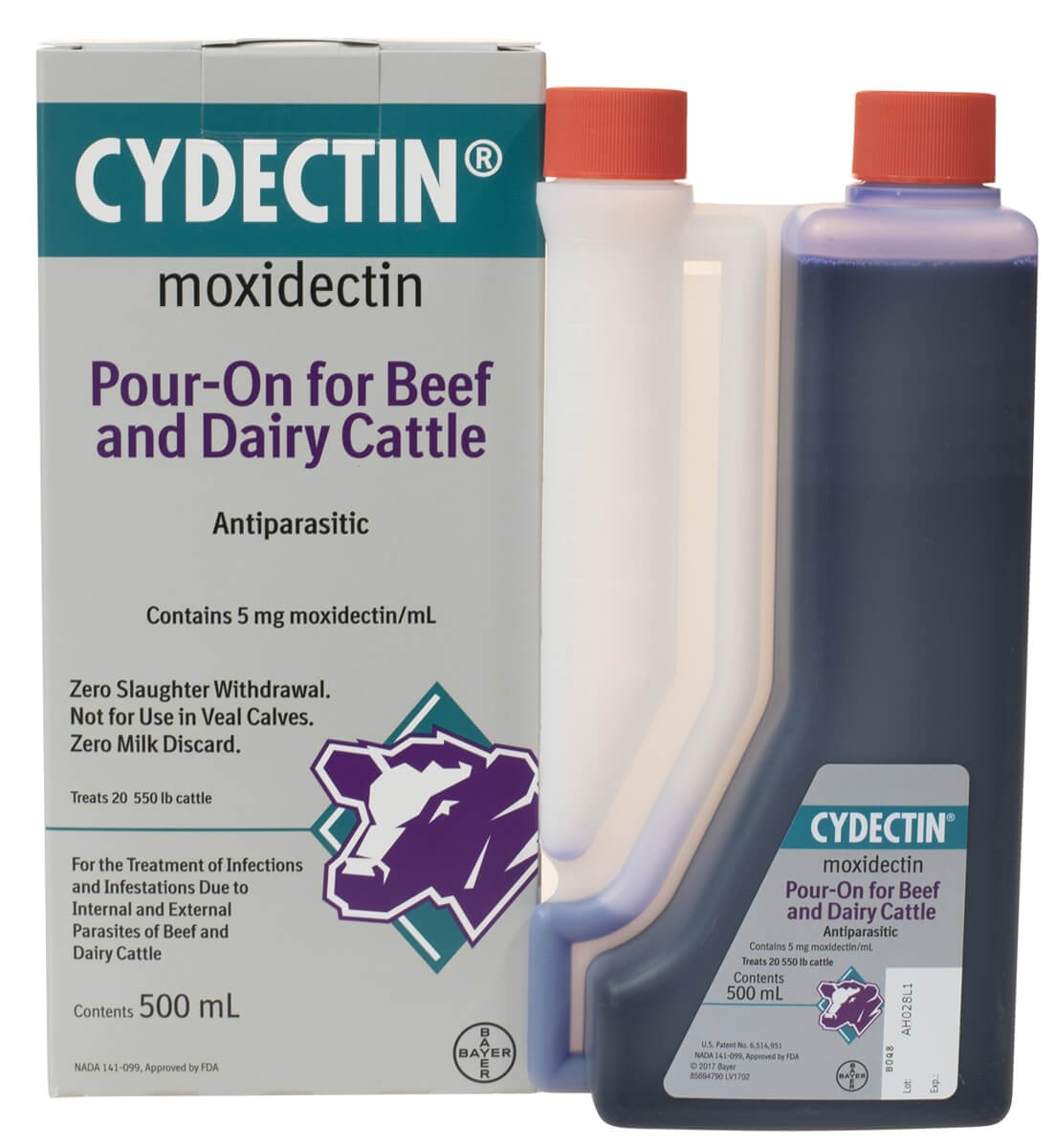 cydectin pour on for beef dairy cattle 500 ml dosage chamber