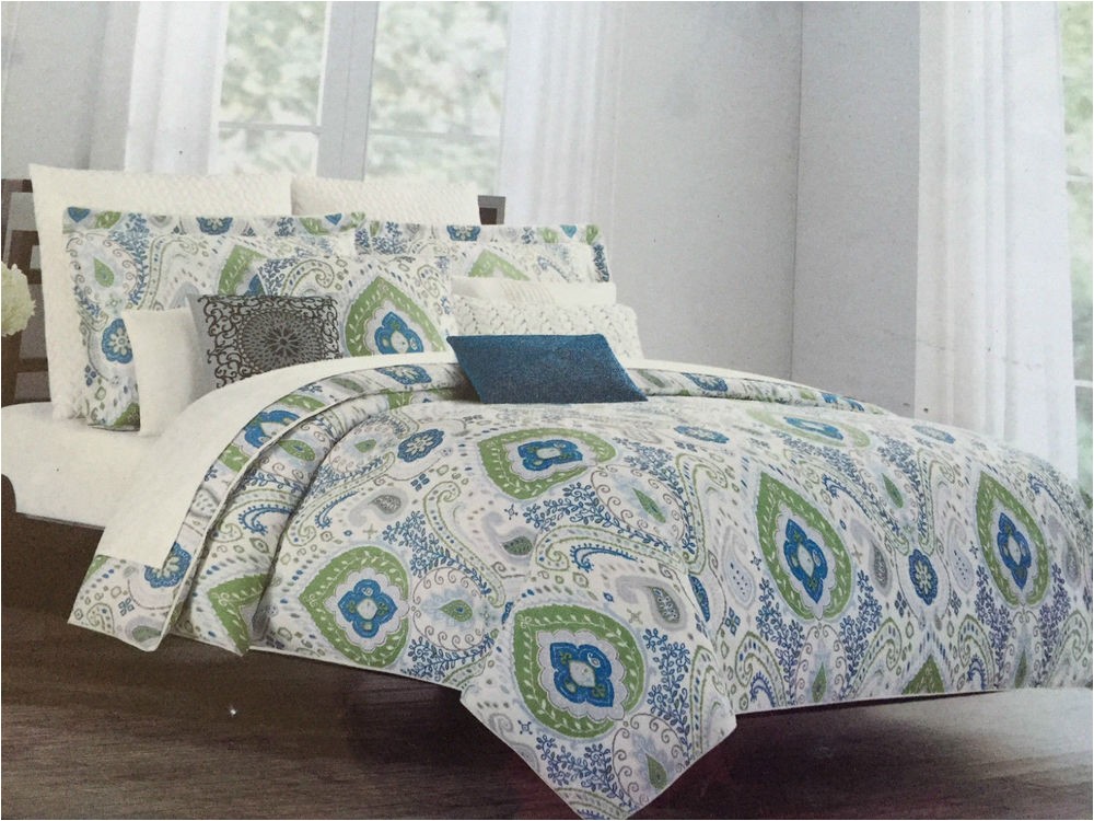 Cynthia Rowley Bedding Sets Cynthia Rowley Paisley 6 Piece King Comforter Set New Ebay