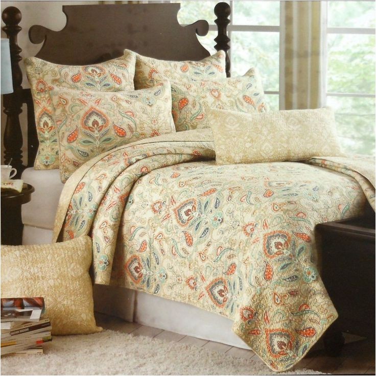 Cynthia Rowley Quilt Set Cynthia Rowley ischia Medallion 3pc King Quilt Set