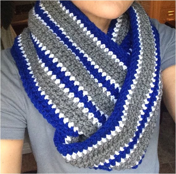 Dallas Cowboys Colors Yarn Dallas Cowboys Inspired Infinity Scarf Extra Wide Football