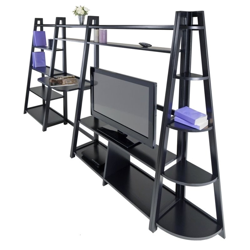 Desk and Tv Stand Set Winsome Adam 4pc Writing Desk Corner Shelf and Tv Stand