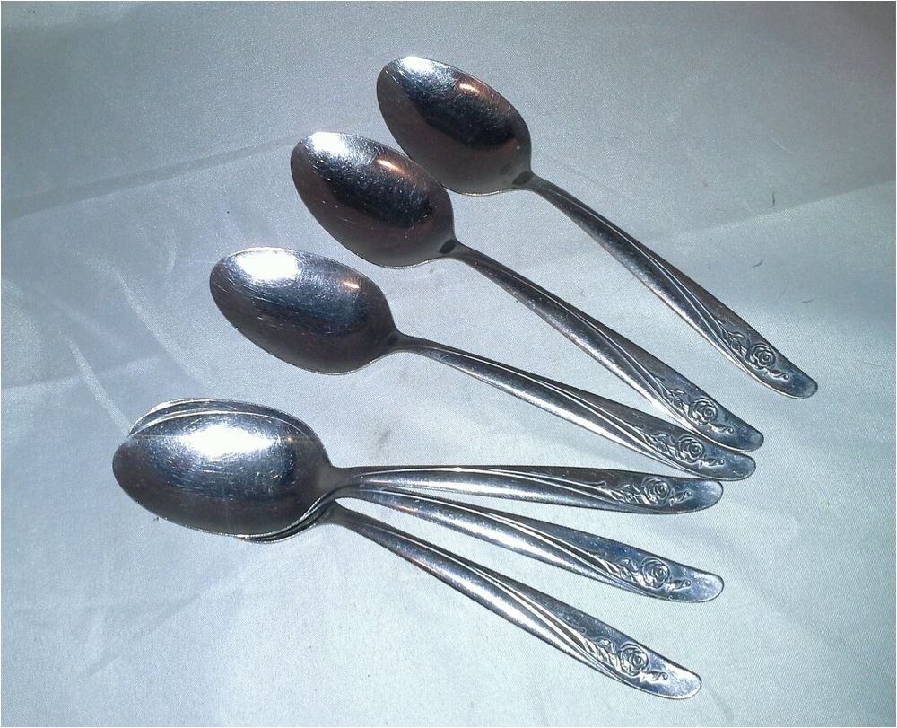 Discontinued Oneida Stainless Steel Flatware Patterns Oneida Roseanne Stainless Steel 6 Large Oval Spoons