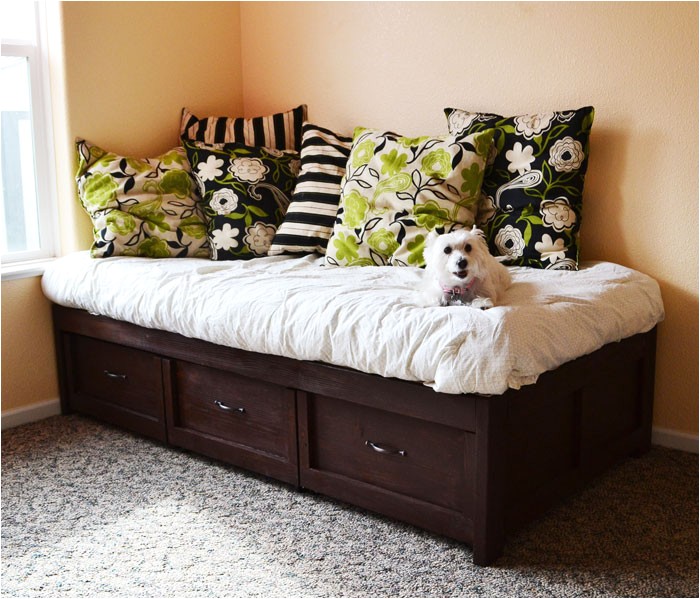 Diy Daybed with Trundle Ana White Daybed with Storage Trundle Drawers Diy Projects