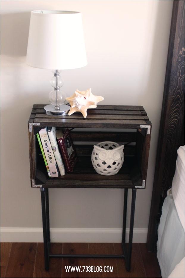 Diy Wood Crate Nightstand Diy Crate Nightstands Inspiration Made Simple