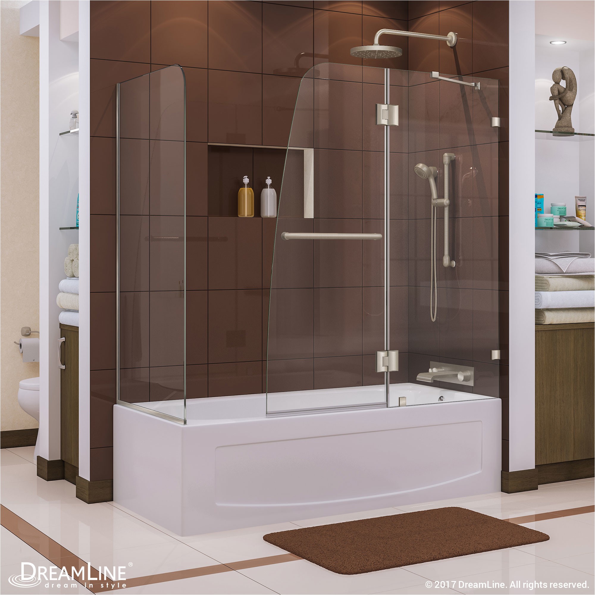 Dreamline Shower Doors Reviews Dreamline Aqua Lux 60 Quot X 58 Quot Hinged Tub Door Reviews