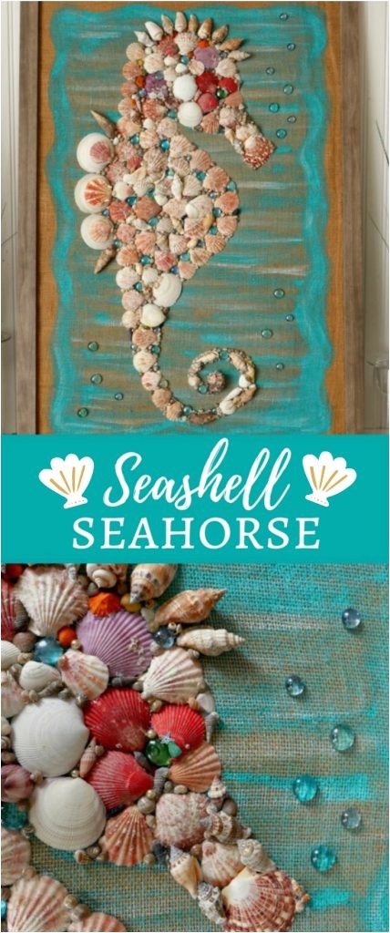diy giant seashell seahorse
