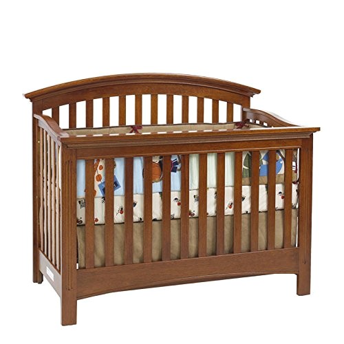 Essentials by Baby Cache Bliss Curved top Crib Baby Cache Bliss Essential Curved top Crib Chestnut top