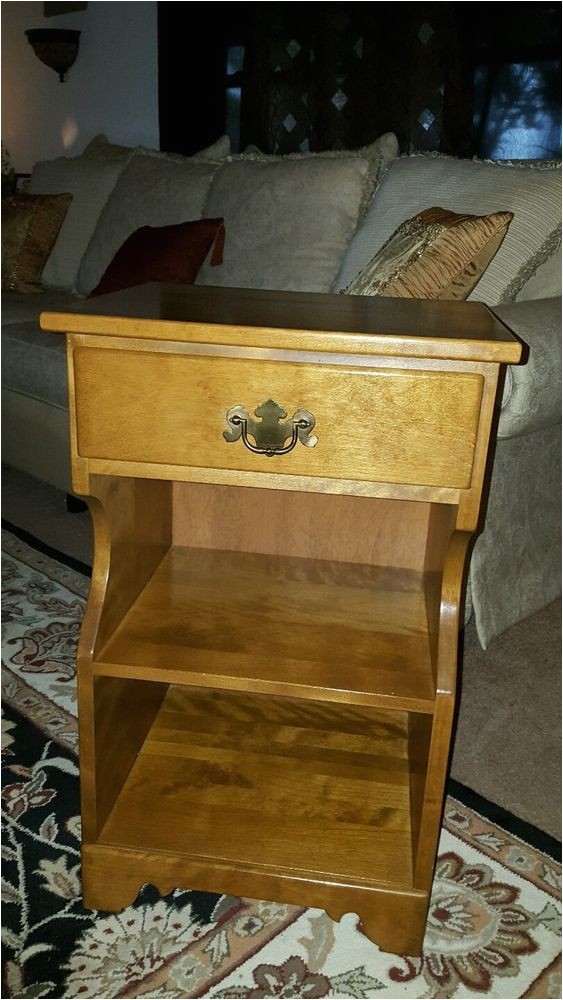 Ethan Allen Baumritter Bedside Table Ethan Allen by Baumritter Maple Nightstand End Table 1