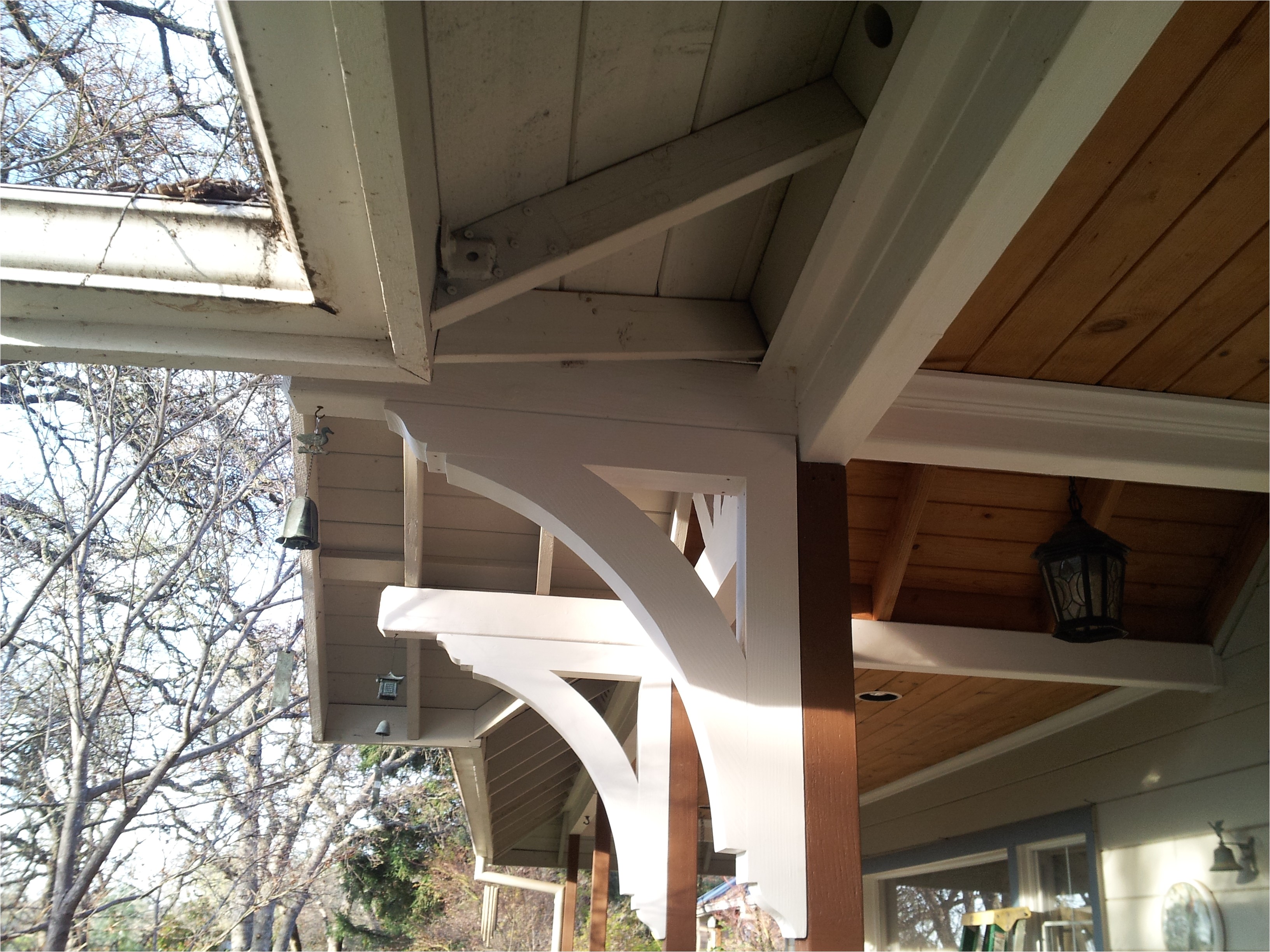 exterior wood bracket installation