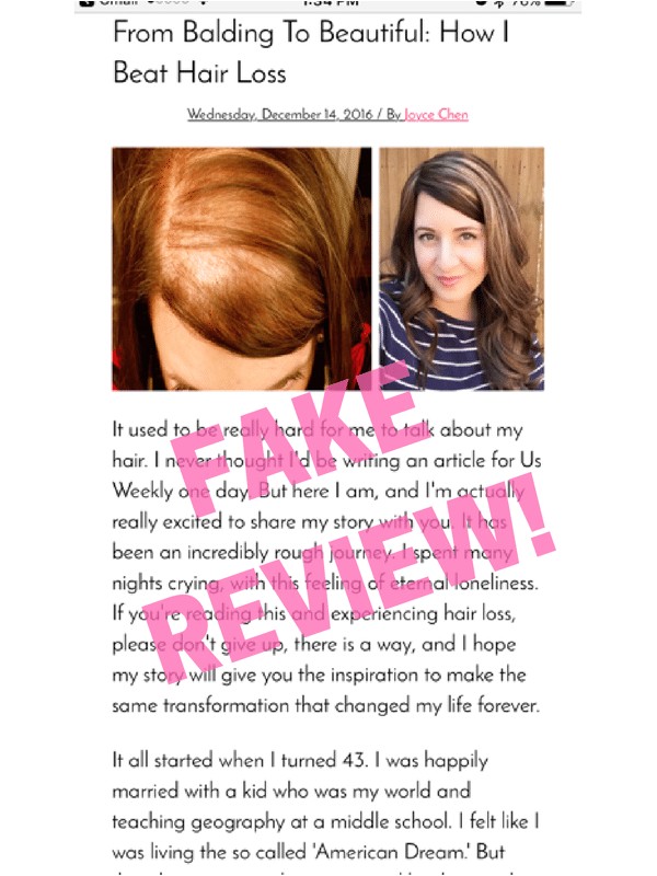 follinique hair growth treatment scam