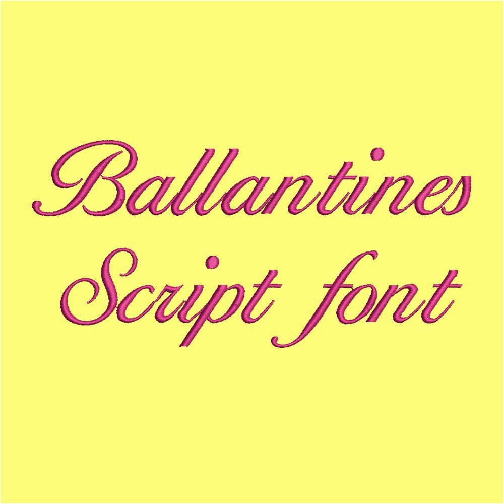 4 size ballantines script font