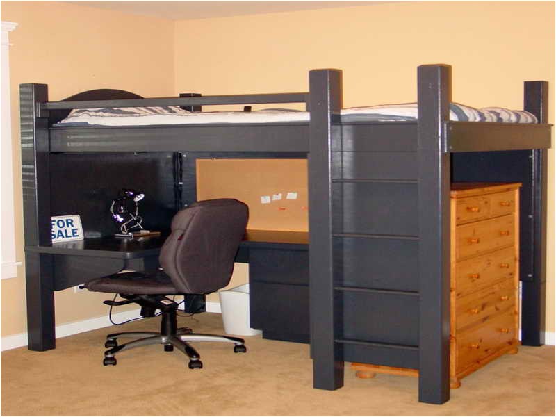 Full Size Loft Bed with Desk Underneath Plans Bunk Bed with Desk Underneath Car Interior Design