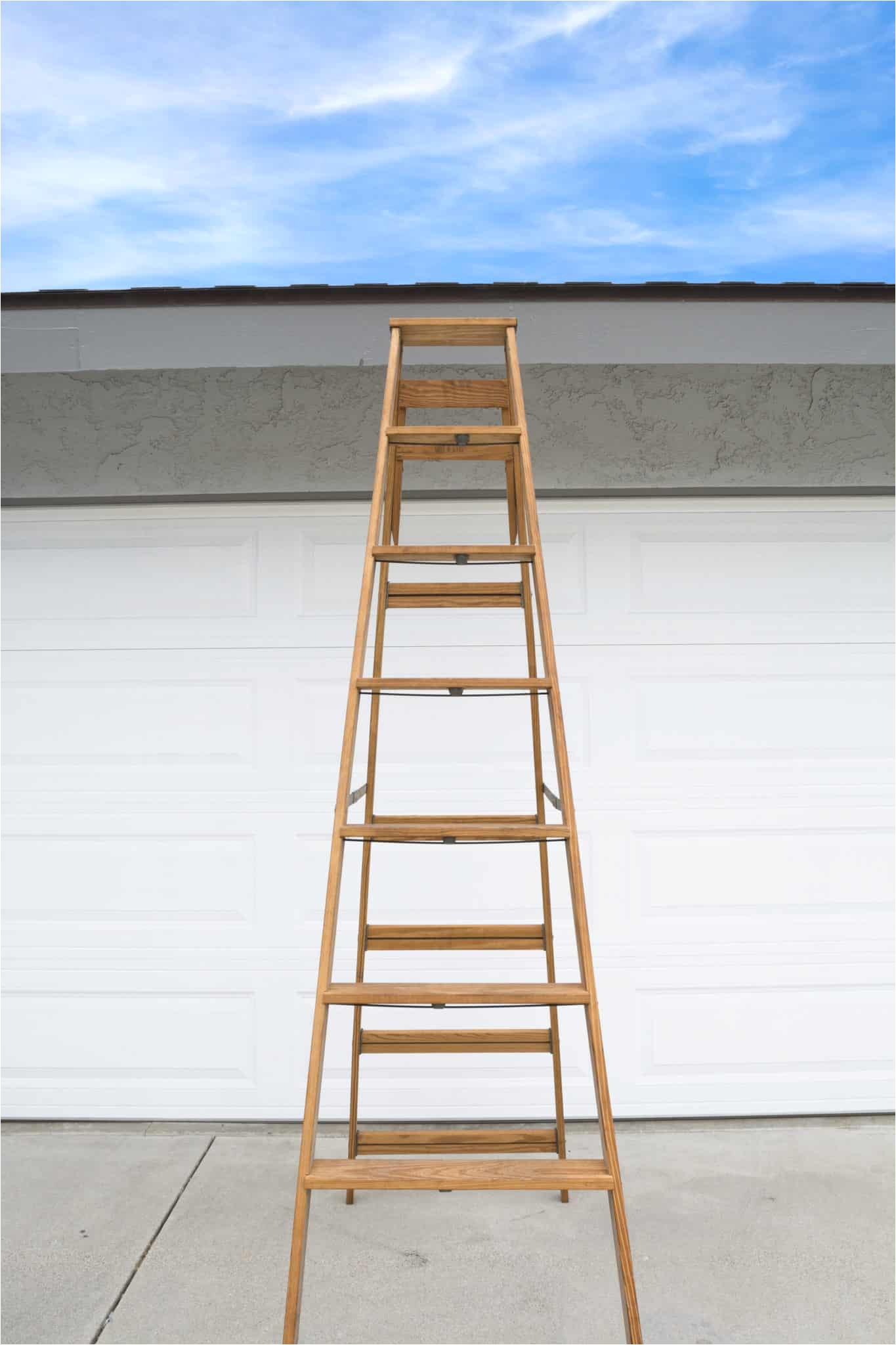 ladder in front of house