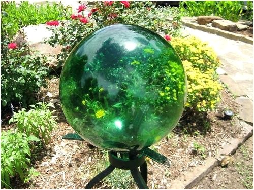 gazing ball chameleon crackled glass solar gazing ball on stand eclectic outdoor lighting jeff koons gazing ball buy