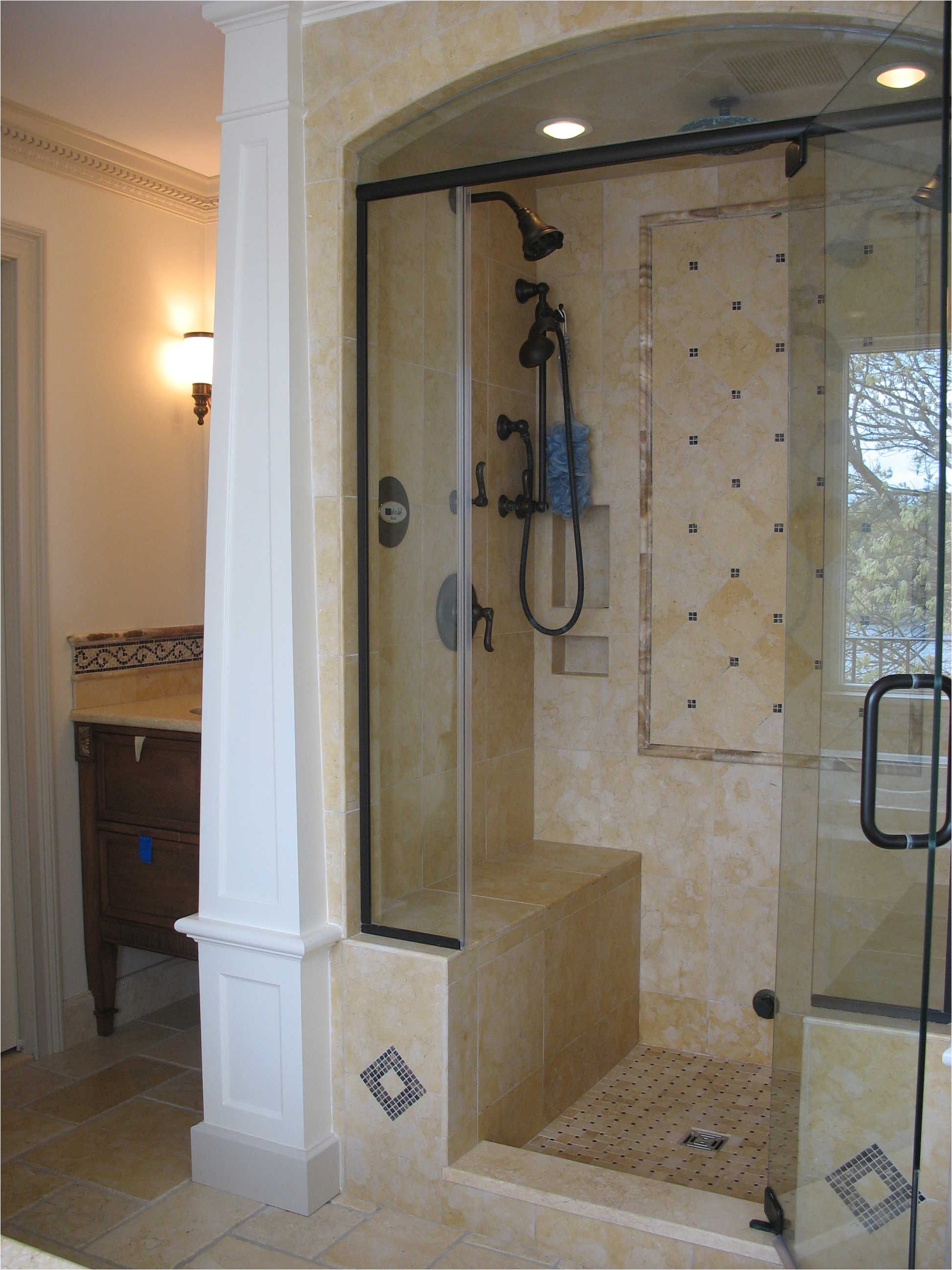 walk in shower doors swing door single handle entry stand up shower and bronze head shower