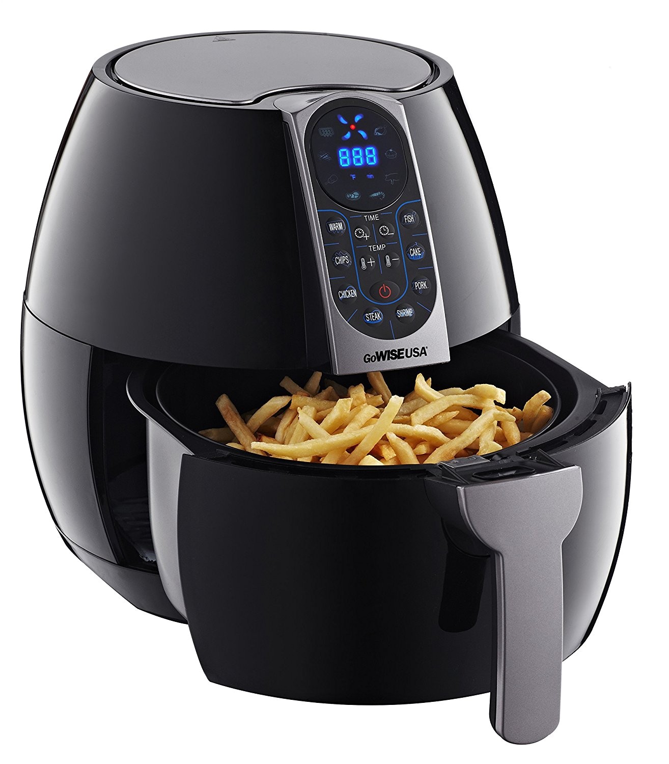 Gowise Usa 5.8 Qt. 8-in-1 Black Electric Air Fryer | AdinaPorter