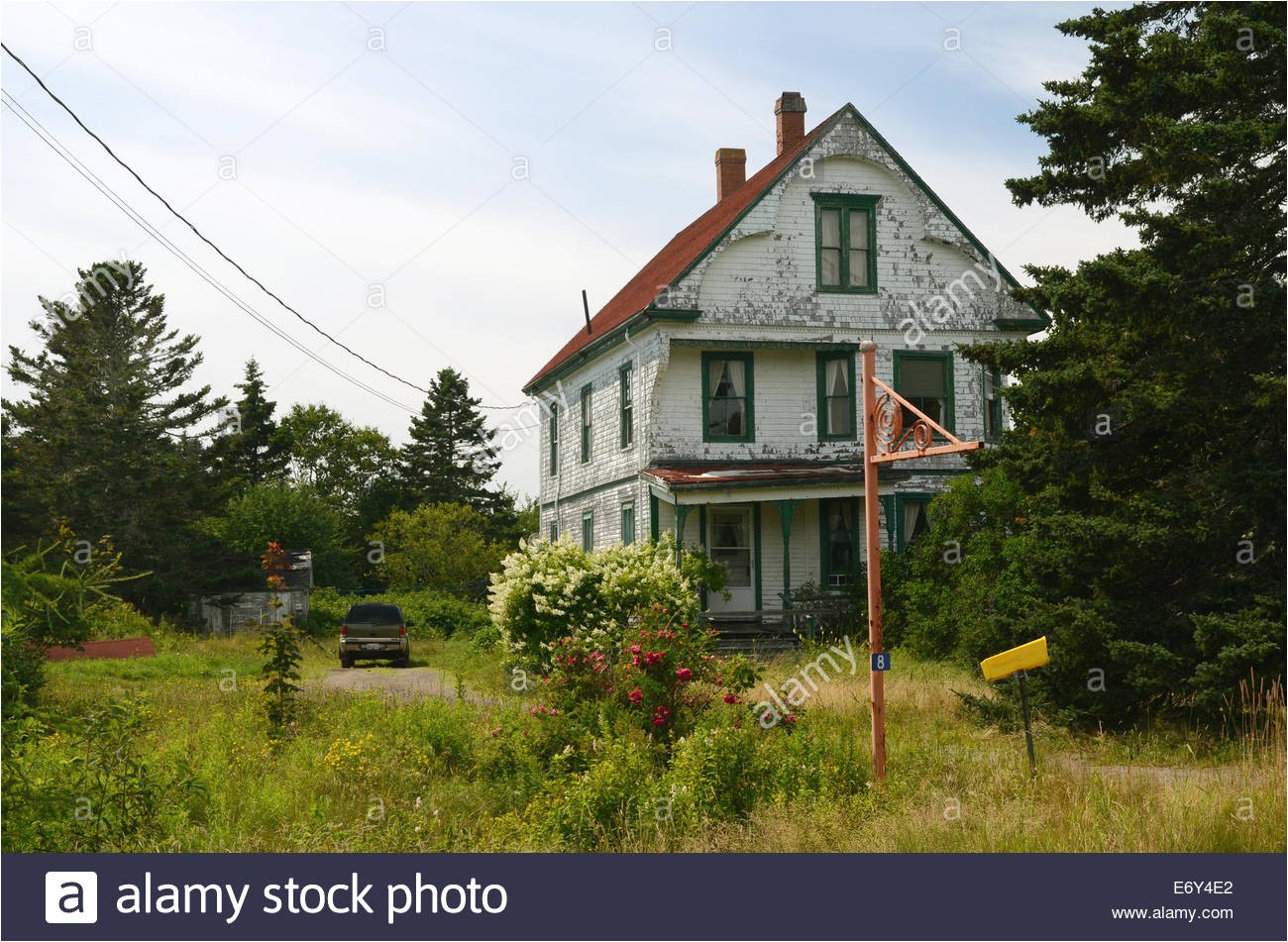 old house grand manan island new brunswick canada stock image