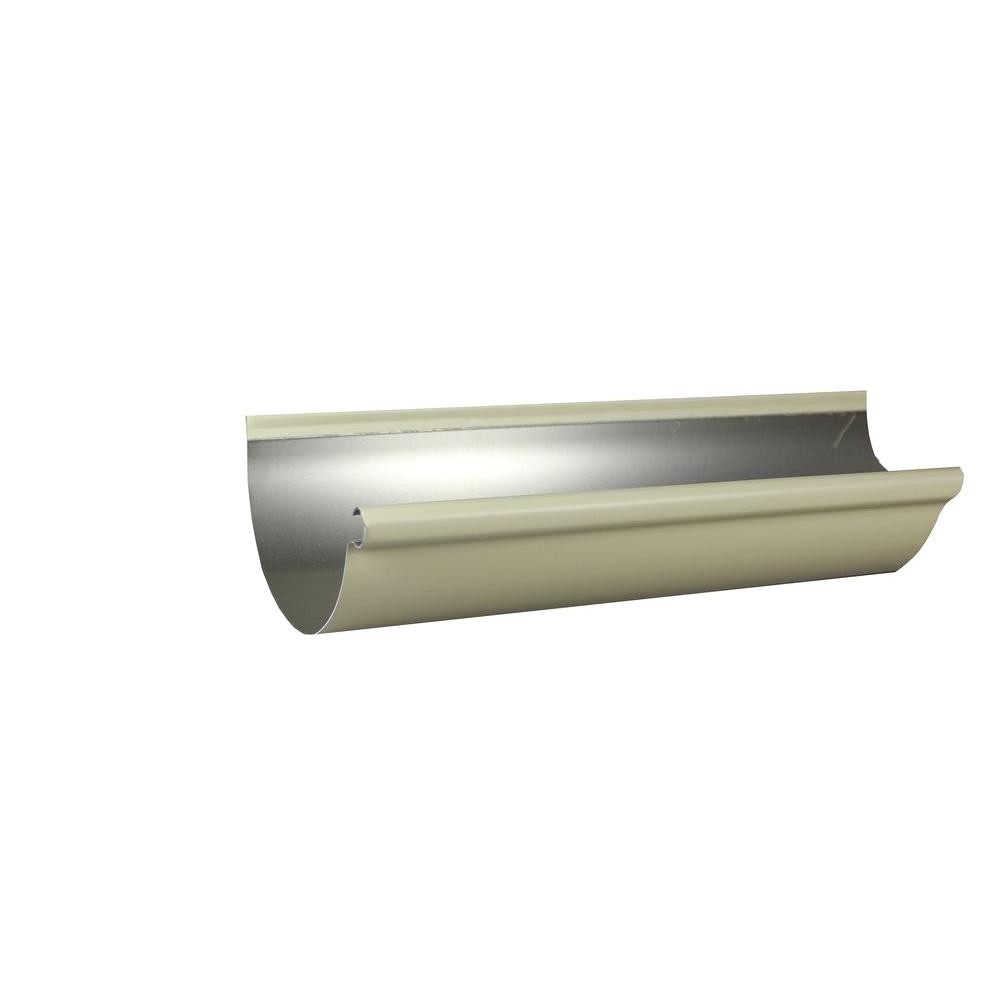 half round cream aluminum gutter