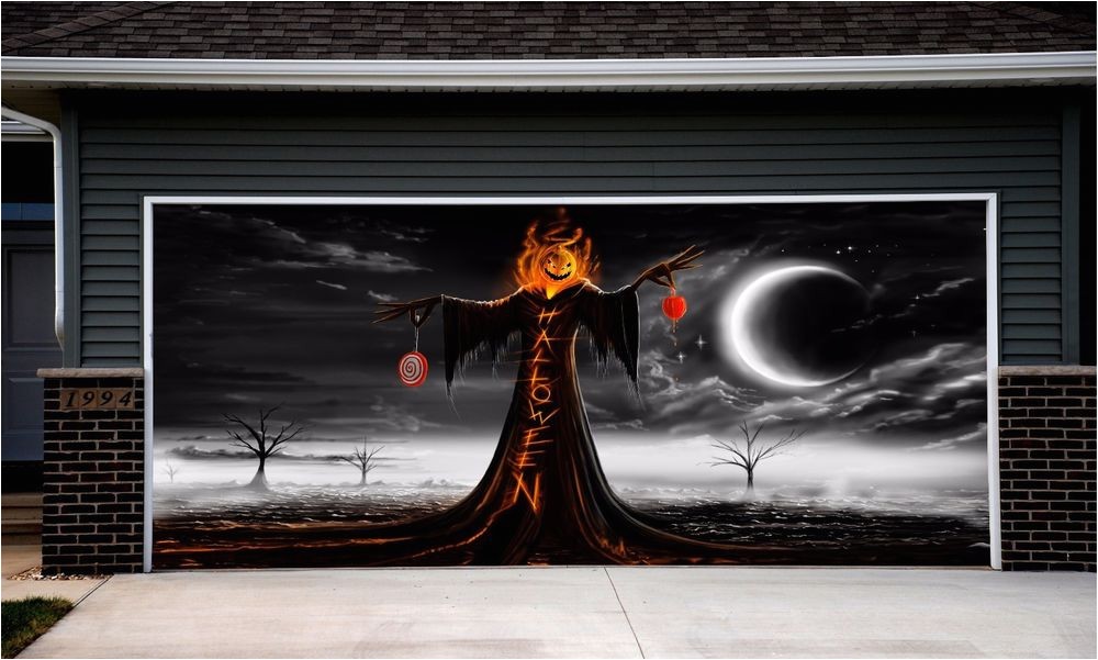 Halloween Garage Door Covers Garage Door Covers Halloween Decor Outdoor House