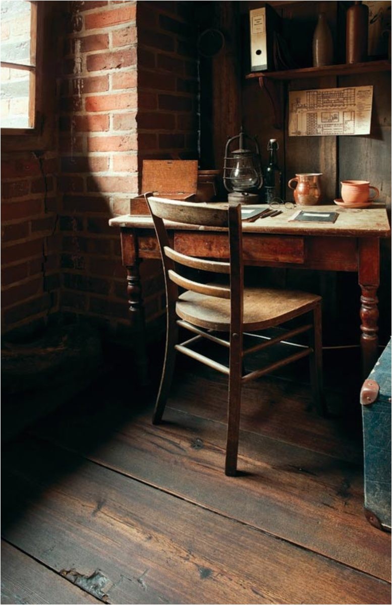 reclaimed wood imparts the look of centuries old boards