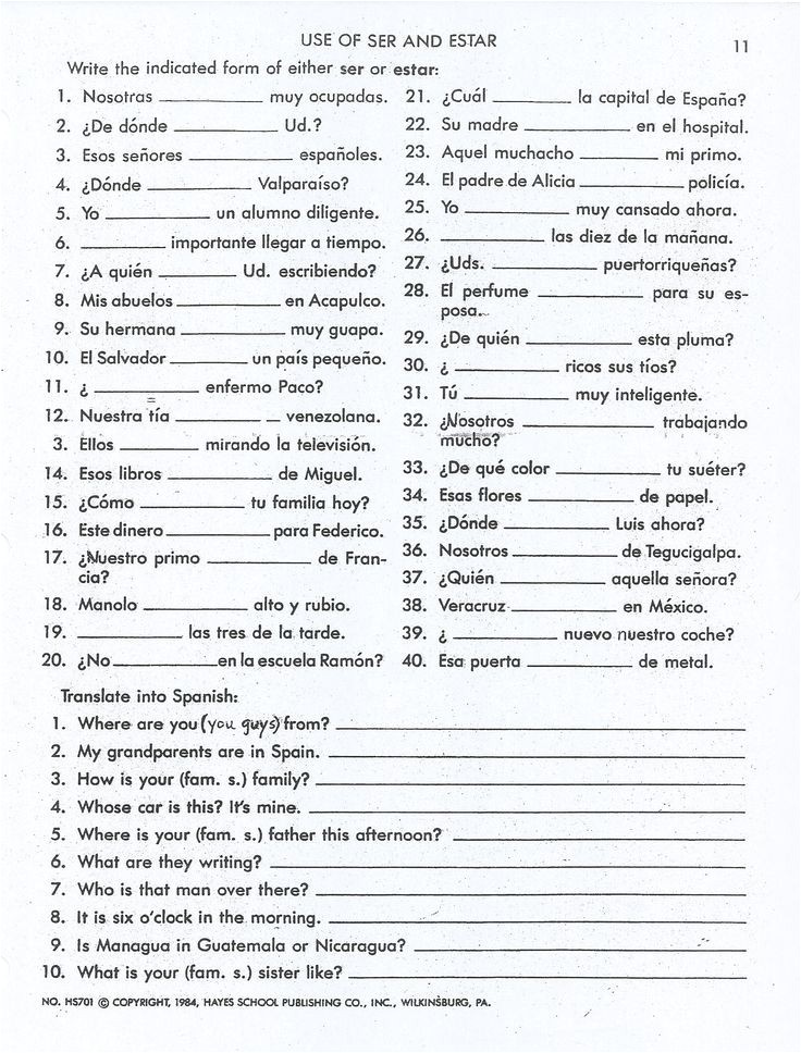 Hayes School Publishing Spanish Worksheets Answers AdinaPorter